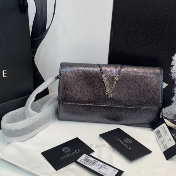 Versace Virtus Clutch on Chain Bag BNWT WITH COA - Picture 4 of 12